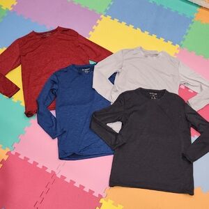 4 Real Essentials Long Sleeve Shirts,  Boys Size XL